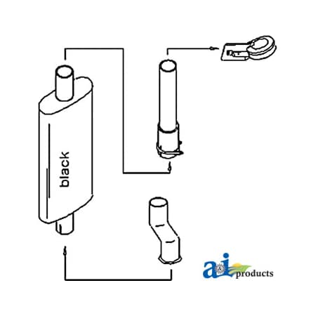 A & I Products Muffler & Pipe Conversion Kit 22" x9" x29" A-JD2950K